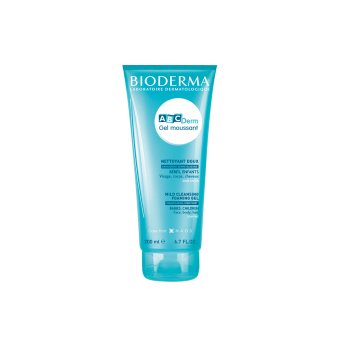 BIODERMA gelinis prausiklis kūdikių ir vaikų kūnui ir plaukams ABCDERM GEL MOUSSANT, 200 ml
