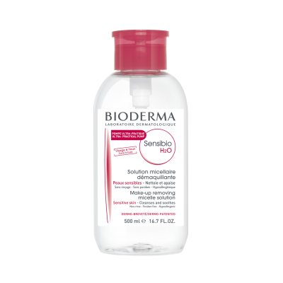 BIODERMA micelinis valomasis vanduo jautriai odai SENSIBIO H2O, su pompa, 500 ml