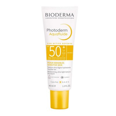 BIODERMA PHOTODERM AQUAFLUIDE, apsauginis kremas nuo saulės visų tipų odai, SPF50+, 40 ml