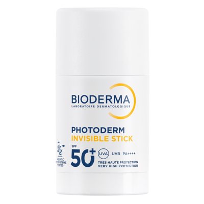 BIODERMA PHOTODERM INVISIBLE STICK SPF50+, apsauginis pieštukas nuo saulės, 1 vnt., 15 g