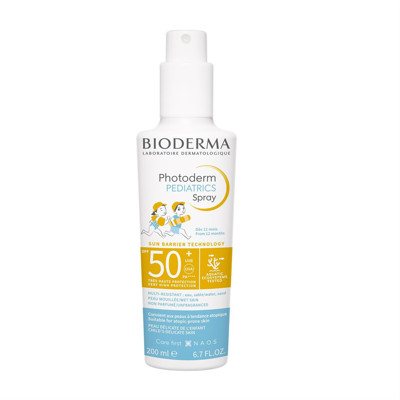 BIODERMA PHOTODERM PEDIATRICS SPRAY, apsauginis purškalas nuo saulės vaikams nuo 12 mėn., SPF50+, 200 ml