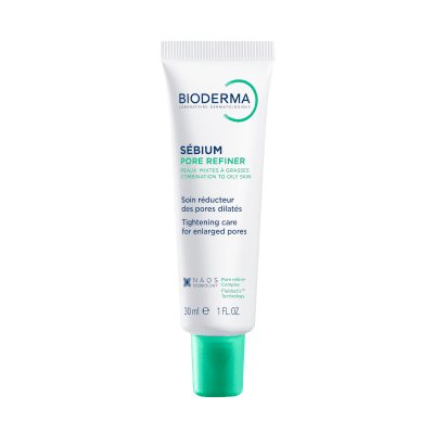 BIODERMA poras sutraukiantis koreguojamasis kremas riebiai ir mišriai odai SEBIUM PORE REFINER, 30 ml