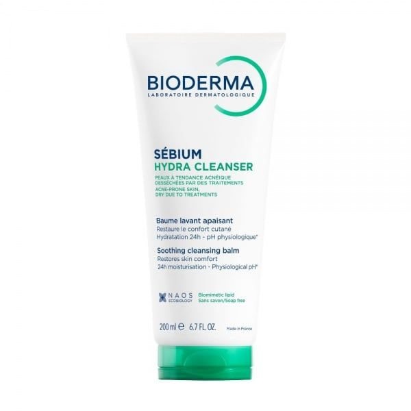 BIODERMA raminamasis prausiamasis balzamas į spuogus linkusiai odai SEBIUM HYDRA CLEANSER, 200 ml