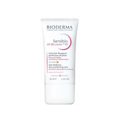 BIODERMA raminantis ir drėkinantis raustančios veido odos kremas su spalva SENSIBIO AR BB, SPF30, 40 ml