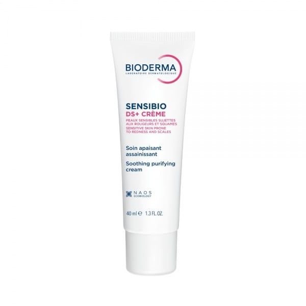 BIODERMA raminantis kremas jautriai, raustančiai odai, padedantis sumažinti odos pleiskanojimą, SENSIBIO DS+, 40 ml