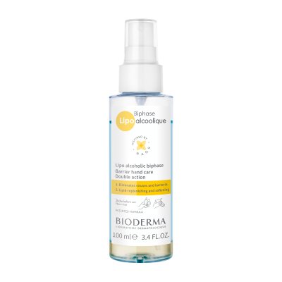 BIODERMA rankų dezinfekantas BIPHASE LIPO ALCOOLIQUE, 100 ml