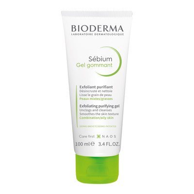 BIODERMA SEBIUM GEL GOMMANT, veido odos šveitiklis riebiai, mišriai odai, 100 ml