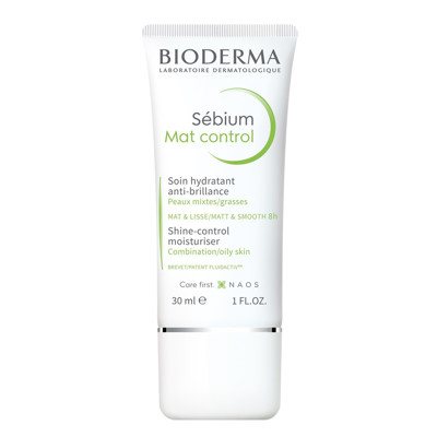 BIODERMA SEBIUM MAT CONTROL, drėkinantis kremas, matinį efektą suteikinatis riebiai/mišriai odai, 30 ml