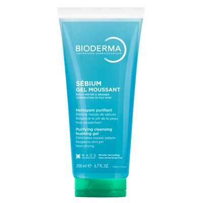 BIODERMA SEBIUM PURIFYING, gelis, prausiklis, 200 ml