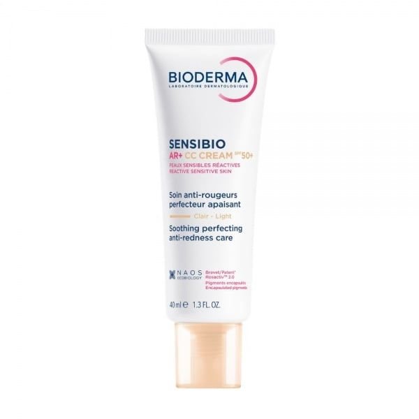 BIODERMA Sensibio AR+ CC cream SPF50+ kremas su spalva raustančiai, jautriai odai, 40 ml