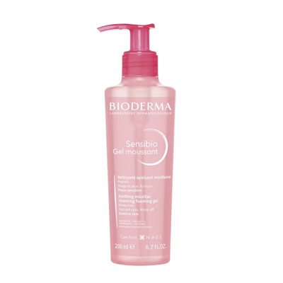 BIODERMA SENSIBIO GEL MOUSSANT, švelnus micelinis gelinis prausiklis jautriai odai, 200 ml