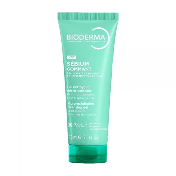 BIODERMA švelnus šveitiklis riebiai ir mišriai odai Sébium Gommant, 75 ml