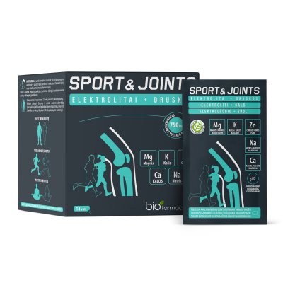 BIOFARMACIJA SPORT&JOINTS bioMagnis+bioKalis milteliai, N14