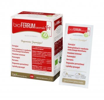 bioFERRUM Acerola milteliai geriamajam tirpalui N28