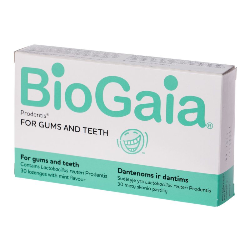 BIOGAIA PRODENTIS ČIULPIAMOSIOS PASTILĖS, N30