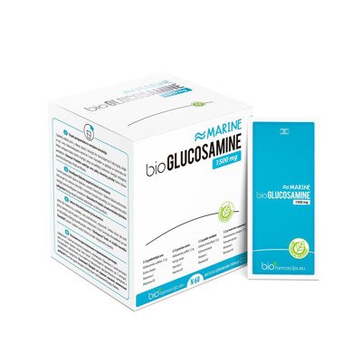 BIOGLUCOSAMINE MARINE, 1500 mg, milteliai, 60 paketėlių