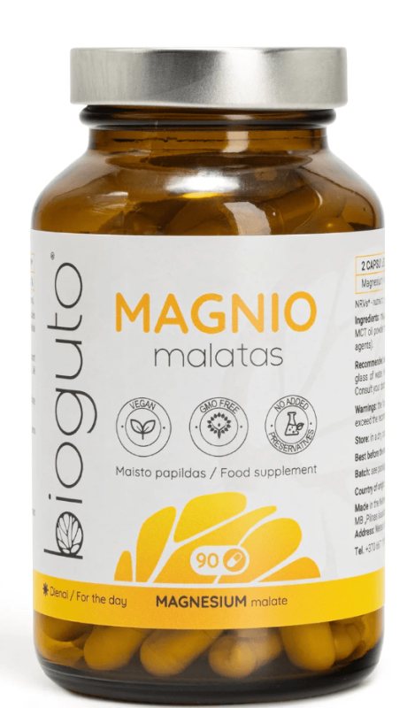 Bioguto Magnio malatas, 90 kaps.