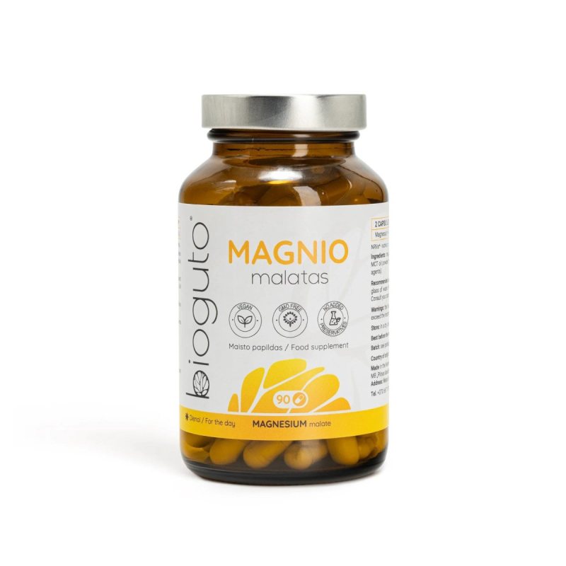 Bioguto Magnio malatas 90 kapsulių