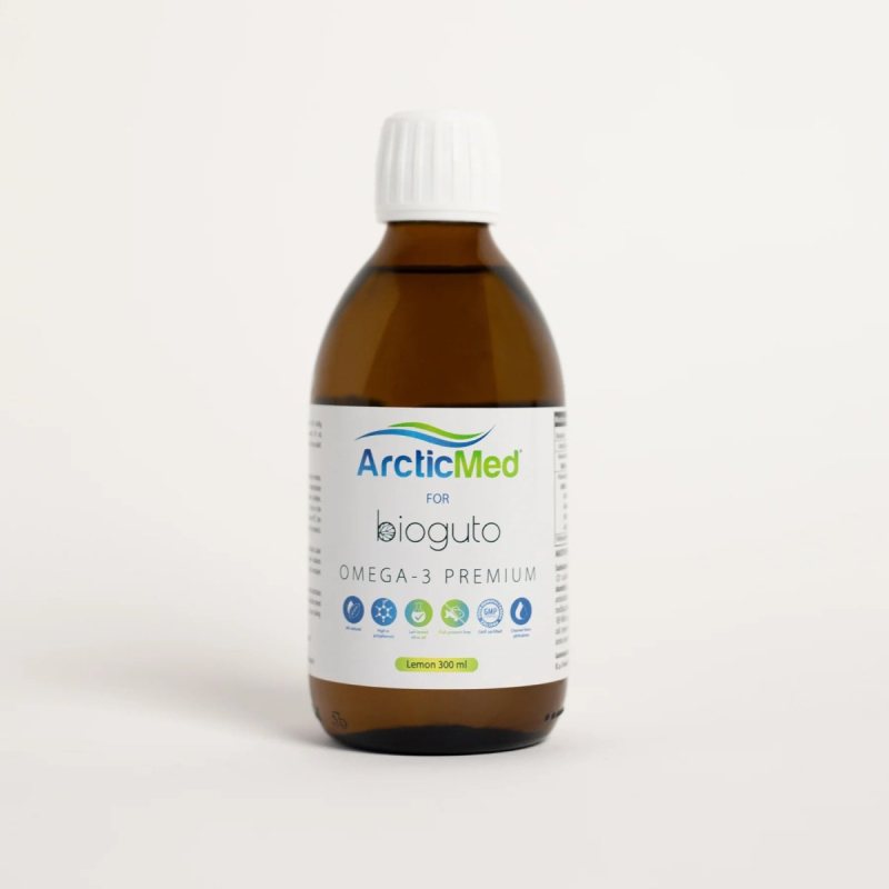 BIOGUTO OMEGA-3 PREMIUM LEMON – 2900 MG/ (atnaujinta sudėtis), 300 ML, 10 ml