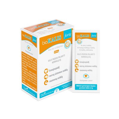 BIOKALIS FORTE, 750 mg, milteliai, 30 paketėlių