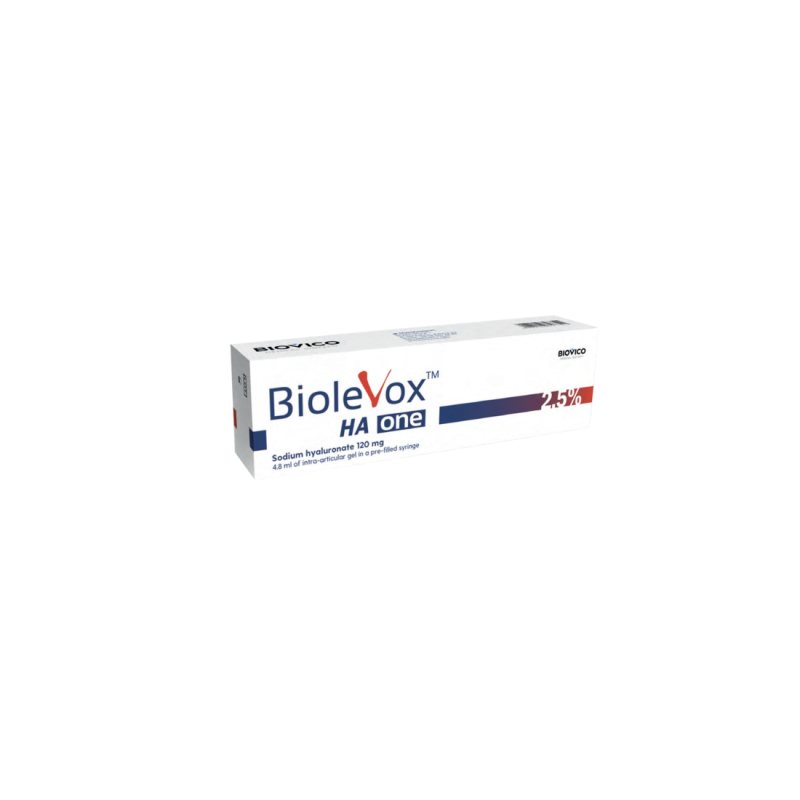 BIOLEVOX HA ONE 2.5% inj. tirp. N1 (į sąnar.), 4.8 ml