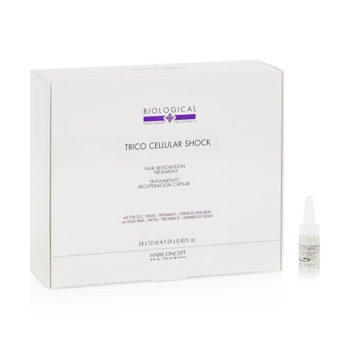 BIOLOGICAL plaukų ampulės TRICO CELLULAR SHOCK, N, 24 x 12 ml