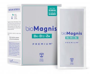 bioMAGNIS B6 Premium milteliai geriamajam tirpalui N28