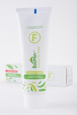 BIOMIN F dantų pasta, su bioaktyviu stiklu jautriems dantims, 75 ml