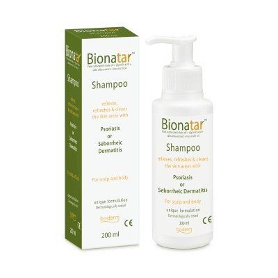 BIONATAR šampūnas psoriazei ir seborėjiniam dermatitui, 200 ml