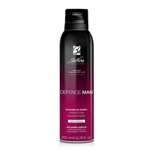 BioNike odos sudirgimą mažinančios skutimosi putos DEFENCE MAN, 200 ml