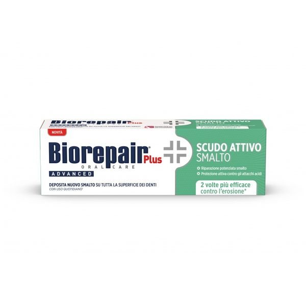BIOREPAIR PLUS ACTIVE SHIELD, dantų pasta nuo apnašų, 75 ml