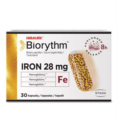 BIORYTHM IRON, 30 kapsulių