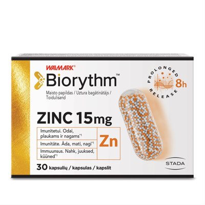 BIORYTHM ZINC, 30 kapsulių