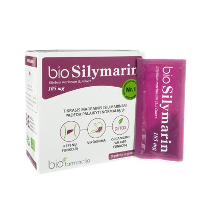 BIOSILYMARIN, 105 mg., granulės, 28 paketėliai
