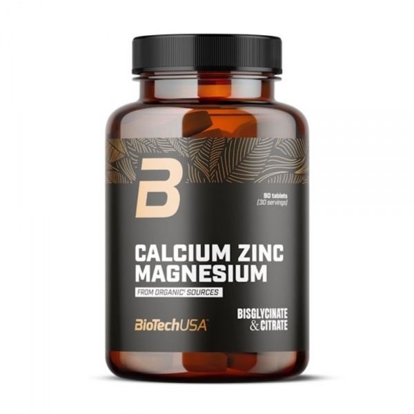 BIOTECH maisto papildas CALCIUM ZINC MAGNESIUM, 90 tab.