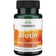 Biotinas SWANSON, 5000 mcg, 100 kapsulių