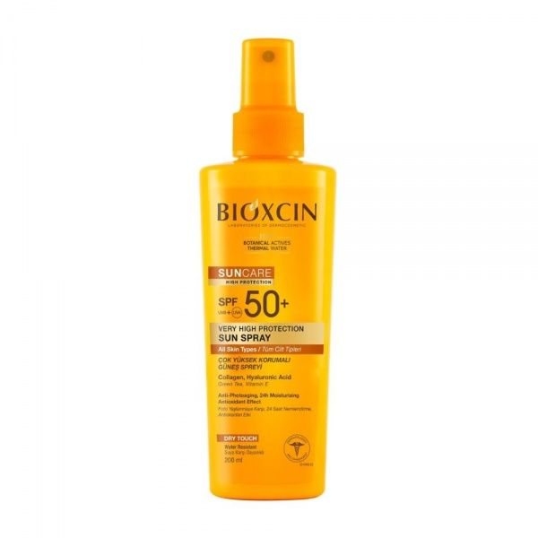 BIOXCIN purškiamas apsauginis kūno ir veido losjonas SUNCARE, SPF50+, 200 ml