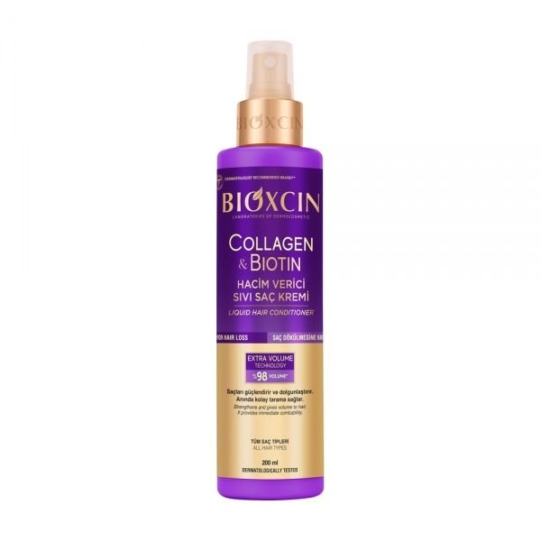 BIOXCIN purškiamiamas plaukų kondicionierius apimčiai KERATIN & ARGAN, 200 ml
