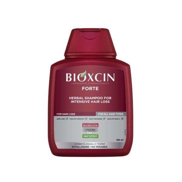 BIOXCIN šampūnas intensyviai slenkantiems plaukams FORTE, 300 ml