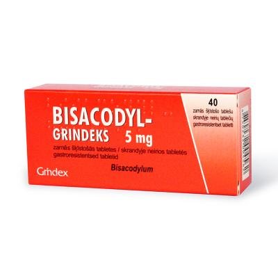 BISACODYL-GRINDEKS skrandyje neirios tabletės N40