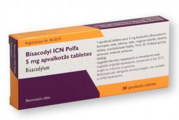 BISACODYL Meda 5 mg dengtos tabletės N30