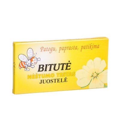 Bitutė, nėštumo testas juostelė