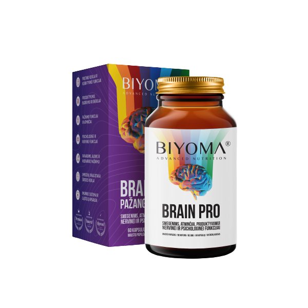 BIYOMA maisto papildas BRAIN PRO, 60 kaps.