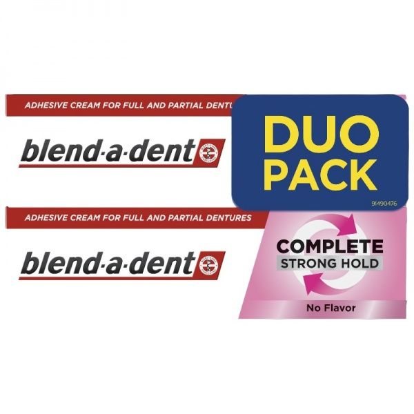 BLEND-A-DENT protezų kremas COMPLETE STRONG HOLD, x 47 g, 2 vnt
