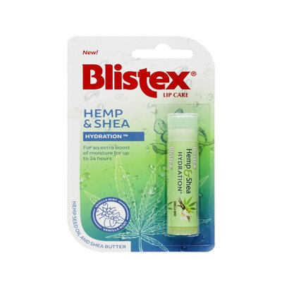 BLISTEX HEMP&SHEA, drėkinantis lūpų balzamas su kanapėmis ir taukmedžio sviestu, 4.25 g