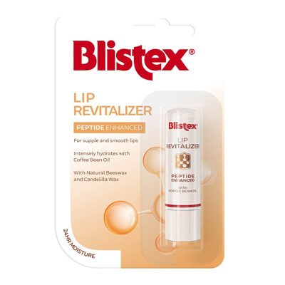 BLISTEX LIP REVITALIZER, intensyviai drėkinantis lūpų balzamas praturtintas peptidais, 3.7 g