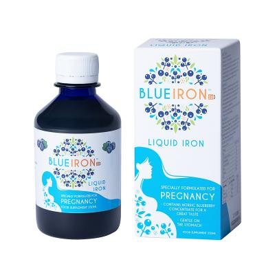 BLUEIRON PREGNANCY skystas maisto papildas su geležimi, 250 ml