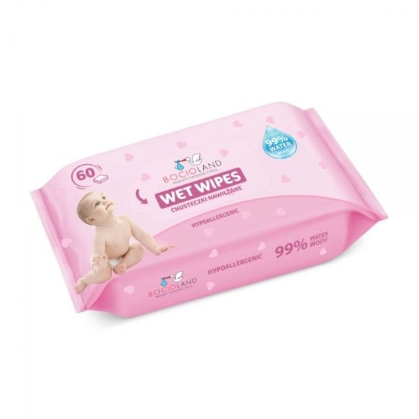 BOCIOLAND drėgnos servetėlės vandens pagrindu BL153, 60 vnt