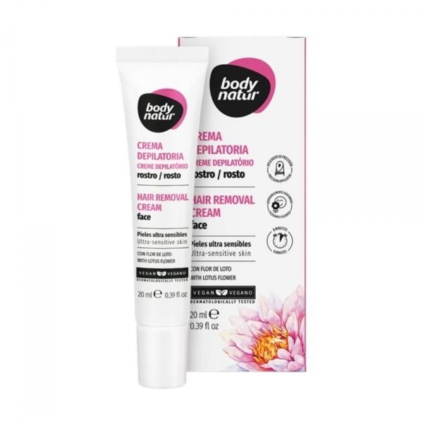 BODY NATUR depiliacinis kremas veidui, 20 ml