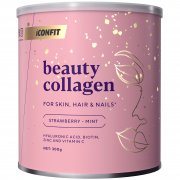 Braškių ir mėtų skonio kolagenas grožiui ICONFIT BEAUTY COLLAGEN, 300 g